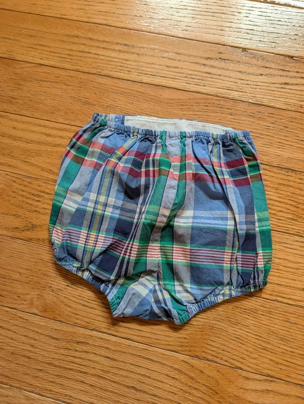 Ralph Lauren RL Plaid Baby Bloomers Dipaper Cover Infant Designer Blue Green Red